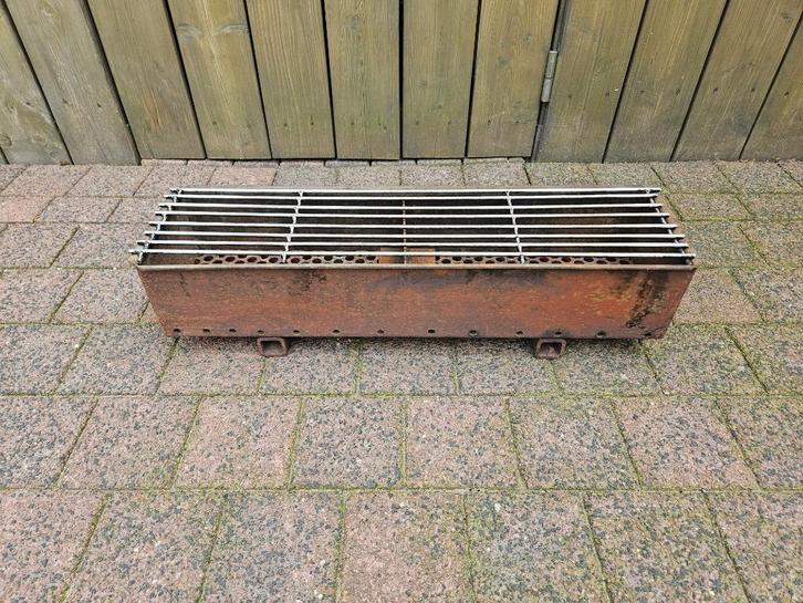 Houtskool RVS barbecue/BBQ bak, Tuin en Terras, Houtskoolbarbecues, Gebruikt, Ophalen of Verzenden