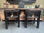 Chinese nachtkastje chinees kastje ladekast altaar zwart set, Huis en Inrichting, Verburgt Vintage, Gebruikt, Minder dan 45 cm