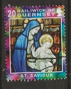 Guernsey 36, glas in lood raam, Verzenden, Gestempeld