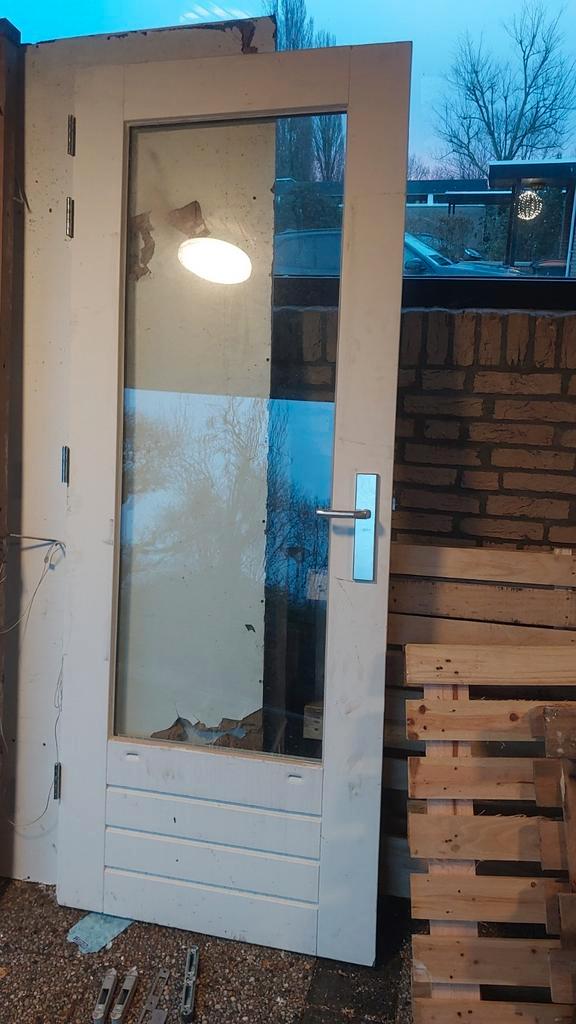 Balkondeur met driepuntssluiting - 211,5x82,5 linksdraaiend, Doe-het-zelf en Verbouw, Deuren en Horren, Buitendeur, 200 tot 215 cm