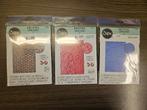 3 Sizzix embossingfolders, Ophalen of Verzenden, Nieuw, Overige thema's, Overige typen