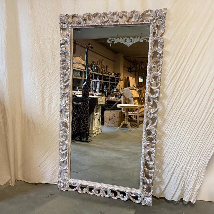Barok Spiegel - houten lijst -180 x 100 cm - TTM Wonen, Huis en Inrichting, Woonaccessoires | Spiegels, Nieuw, 100 tot 125 cm