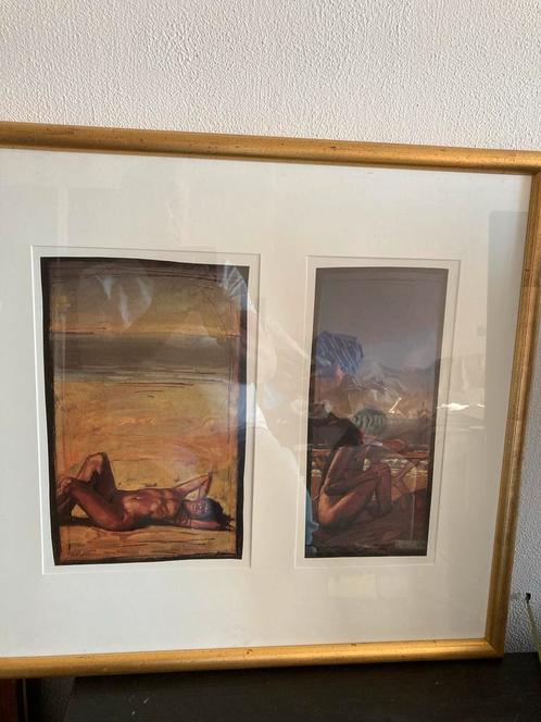Nico Vrielink Zeefdrukken "Jane" 1994 - Ingelijst Topstaat, Antiek en Kunst, Kunst | Litho's en Zeefdrukken, Ophalen of Verzenden