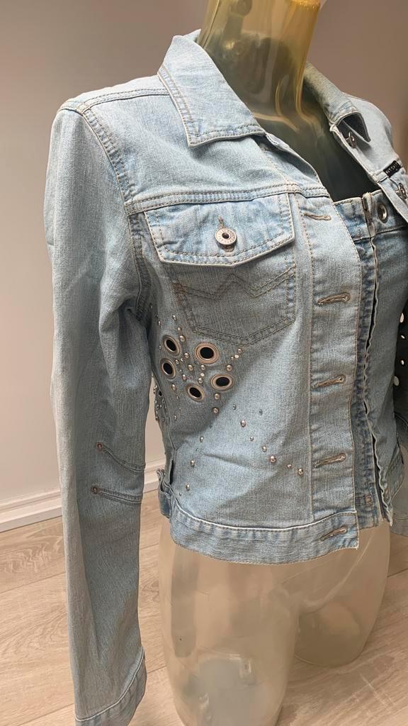 Apart nieuw spijkerjasje S van watcher, Kleding | Dames, Jasjes, Kostuums en Pakken, Nieuw, Jasje, Maat 36 (S), Blauw, Ophalen of Verzenden