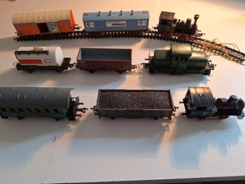 FLEISCHMANN  , 3 ×locomotief, wagons, rails , 2 × trafo  beschikbaar voor biedingen