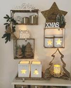 Riviera maison kerst lantaarns met rattan dienblad, Diversen, Ophalen, Zo goed als nieuw