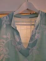 Grote maat blouse, mintgroen met wit borduur. Maat 48, Ophalen of Verzenden, Gedragen, Groen, Blouse of Tuniek