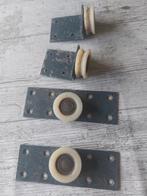 Wiel op ijzeren plaat. Plat en hoek. Voor kabel doorvoer, Ophalen