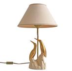 Franse Hollywood Regency Gouden Le Dauphin lamp met Pinguïns, Huis en Inrichting, Lampen | Tafellampen, Minder dan 50 cm, Overige materialen