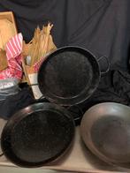 Paella pannen, Huis en Inrichting, Ophalen of Verzenden, Gebruikt, Rvs, Pannenset