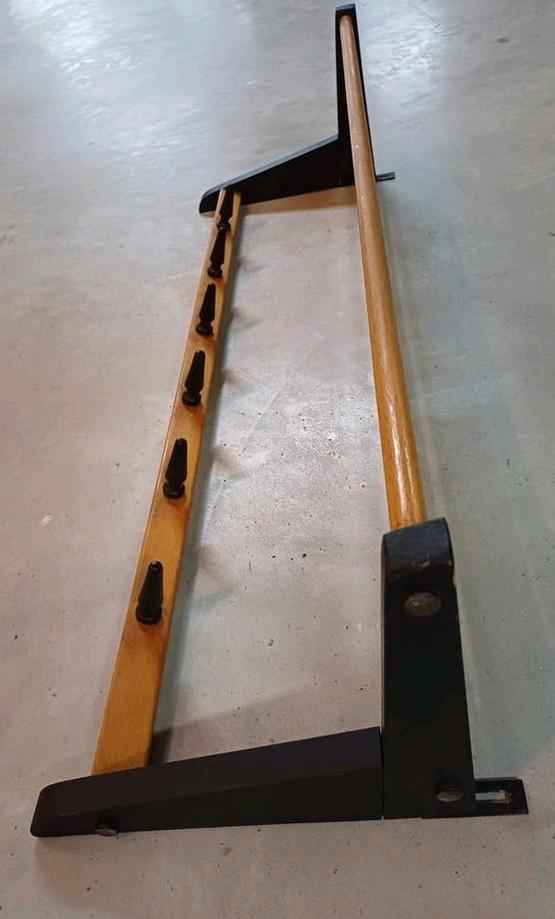 Scandinavisch Rek / Kapstok regaal teak vintage Electrimeufa, Antiek en Kunst, Curiosa en Brocante, Ophalen of Verzenden