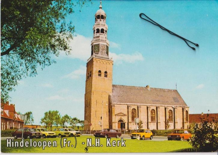 Hindeloopen met auto's Datsun 100 A , Ford Granada, Verzamelen, Ansichtkaarten | Nederland, Ongelopen, Friesland, 1960 tot 1980