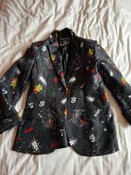 CoolCat kerst Blazer - Zwart met Opvallende Print, Ophalen of Verzenden, Zo goed als nieuw