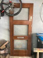 Hardhouten (voor)deur, Doe-het-zelf en Verbouw, Kozijnen en Schuifpuien, 75 tot 150 cm, Gebruikt, Deurkozijn, Ophalen of Verzenden