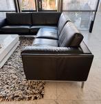 Leolux Bellice leren hoekbank, Wapiti zwart 318 x 260 cm, Ophalen, Zo goed als nieuw