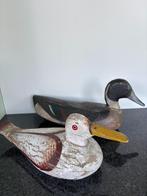 2 oude houten lokeenden, Ophalen of Verzenden