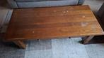 Eikenhouten salontafel met lades - Opknapper, Gebruikt, 100 tot 150 cm, Eikenhout, Ophalen of Verzenden