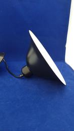 Vintage hanglamp, zwart en wit metaal, rond. 5A1, Tweedehands verkoop, Tweedehands verkoop, Gebruikt, Ophalen of Verzenden