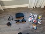PlayStation 2 (PS2) – Compleet + 7 games, Ophalen of Verzenden, Zo goed als nieuw, Met 2 controllers