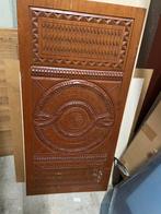 Houtsnijwerk tafelblad €30, Ophalen of Verzenden, Gebruikt, Rechthoekig, 50 tot 100 cm