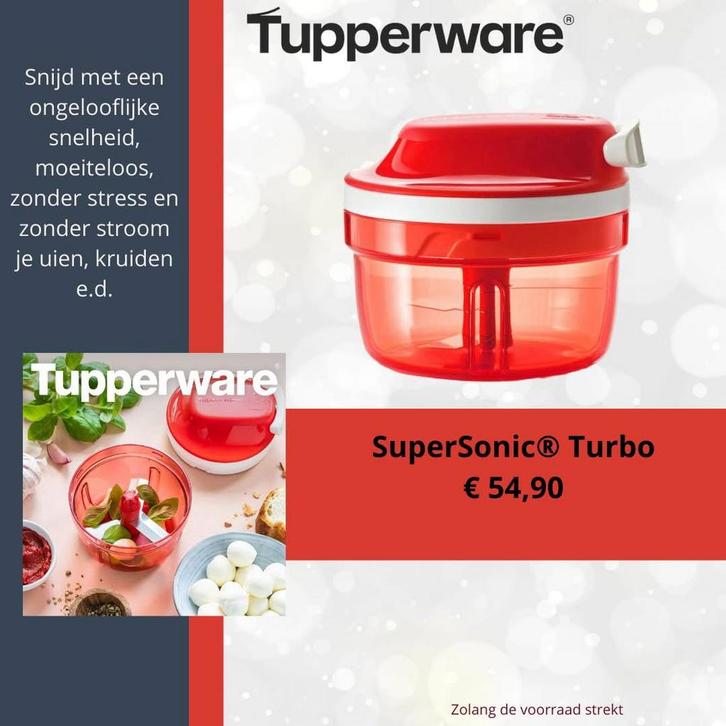 SuperSonic Turbo Tupperware, Huis en Inrichting, Keuken | Tupperware, Nieuw, Overige typen, Rood, Ophalen