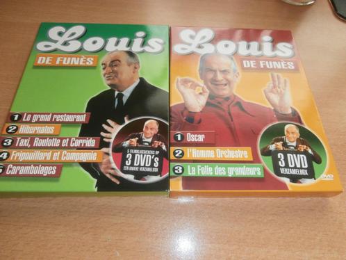 2 x 3 dvd boxen van Louis De Funès, Cd's en Dvd's, Dvd's | Komedie, Zo goed als nieuw, Overige genres, Boxset, Vanaf 6 jaar, Verzenden