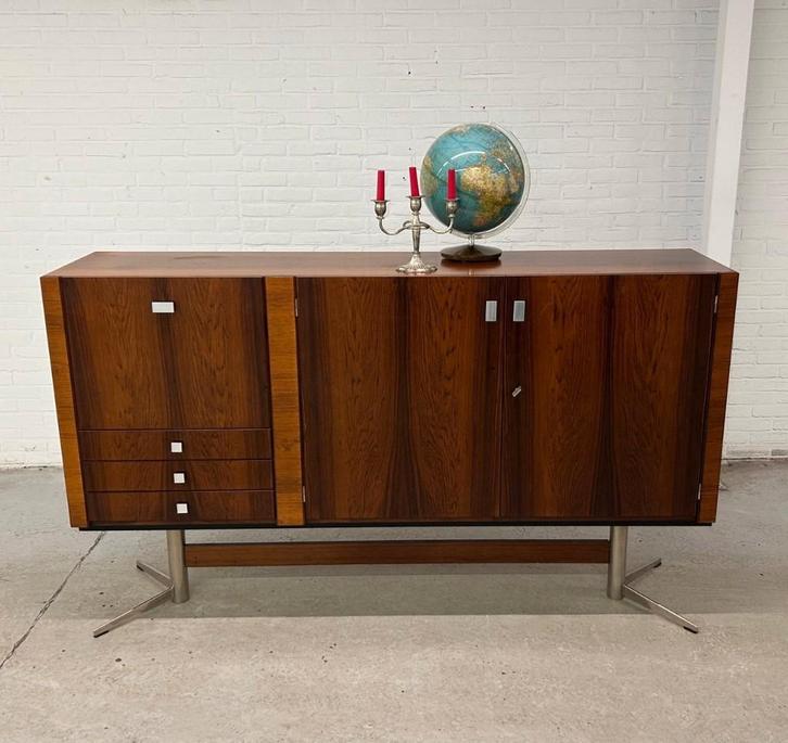 Highboard Louis van Teeffelen voor Wébé, Huis en Inrichting, Kasten | Ladekasten, Gebruikt, Minder dan 100 cm, 25 tot 50 cm, Glas