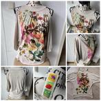 Bloemenshirt of top boheems 42/44, Beige, Maat 42/44 (L), Ophalen of Verzenden, Zo goed als nieuw