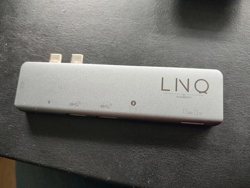 LINQ Connects USB C Hub voor Macbook & Pro 4K HDMI, USB, SD, Computers en Software, Dockingstations, Zo goed als nieuw, Laptop