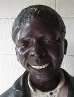 levensgrote gipsen reclame zwarte man/ boy tabakswinkel BDK, Antiek en Kunst, Curiosa en Brocante, Ophalen