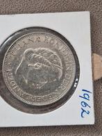 2 1/2 Gulden 1962 - Koningin Juliana, Koningin Juliana, Zilver, Ophalen of Verzenden, Losse munt