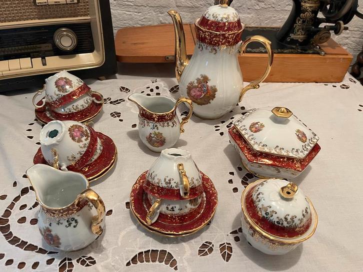 Bavaria Antiek Servies 24 karaat goud vergulde details, Antiek en Kunst, Antiek | Servies compleet, Ophalen