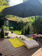 VONROC Zweefparasol 300x300 inc berschermhoes, parasoltegels, Ophalen, Gebruikt, Zweefparasol, Kantelbaar