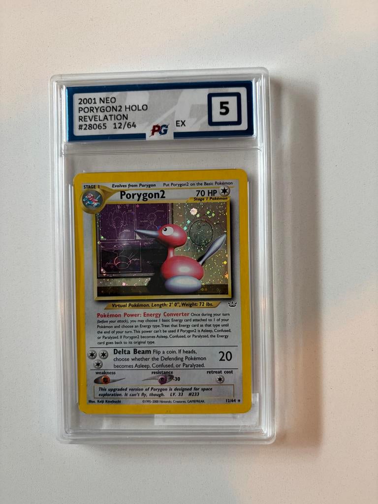 Neo Revelation Porygon2 Holo, Ophalen of Verzenden, Gebruikt, Losse kaart, Foil