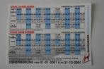 2001 Ameland Wagenborg dienstregeling + prijzen, Verzamelen, Ophalen, Zo goed als nieuw
