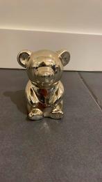 Verchroomd vintage spaarpot beertje, Verzamelen, Spaarpotten, Ophalen of Verzenden, Zo goed als nieuw, Steen, Aardewerk of Keramiek