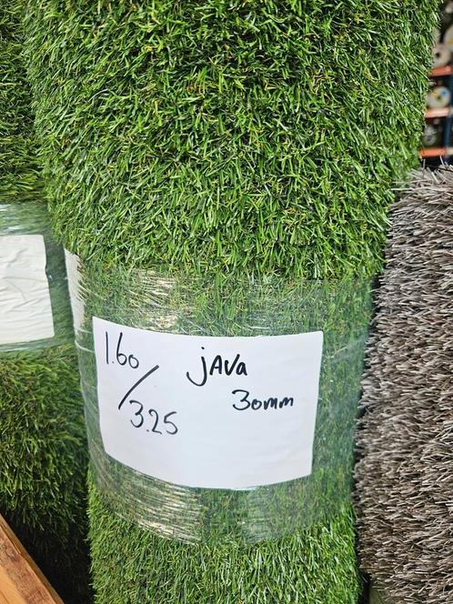 Kunstgras coupon java 30mm zeer luxe 1.60 x 3.25 €70,-, Tuin en Terras, Gras en Kunstgras, Nieuw, 20 m² of meer, Ophalen of Verzenden