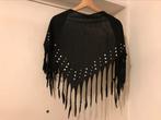 Zwart sjaal omslagdoeken heupdoek met studs zgan, Verzenden, Zo goed als nieuw, Maat 46/48 (XL) of groter, Sjaal