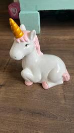 Unicorn eenhoorn spaarpot, Ophalen of Verzenden, Zo goed als nieuw, Steen, Aardewerk of Keramiek, Dier