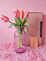 Brievenbusdoosje roze zijden tulpen bosje boeket nieuw, Ophalen of Verzenden, Nieuw