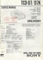 Sony, tcd-d7 -d7k digital audio tape-corder service manual, Ophalen of Verzenden, Gelezen