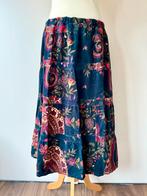 Vintage lange rok ribfluweel bloemen Paisley 46 48 zwart, Kleding | Dames, Rokken, Vintage, Ophalen of Verzenden, Onder de knie