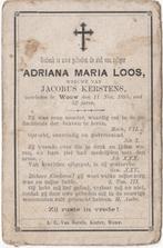 Adriana Maria Loos 1843 Roosendaal + 1895 Wouw, 52 jaar oud, Verzamelen, Bidprentjes en Rouwkaarten, Verzenden