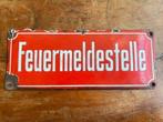 Duits Militair Brandweer Emaille Bord bordje mooie patina, Duitsland, Landmacht, Verzenden
