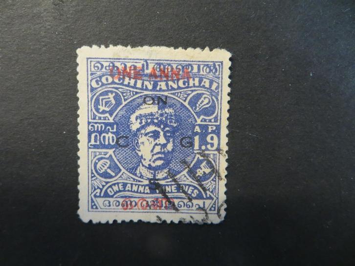 A08383: Cochin  1 anna, Postzegels en Munten, Postzegels | Azië, Ophalen of Verzenden