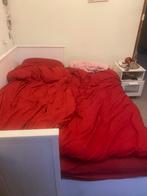 HEMNES IKEA BED, Huis en Inrichting, Slaapkamer | Bedden, Ophalen, Wit, Tweepersoons, Zo goed als nieuw