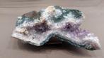 Amethist geode model met stukje calciet, Ophalen of Verzenden, Mineraal