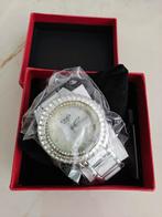 Quarts horloge zilver / wit, Ophalen of Verzenden, Zo goed als nieuw, Zilver, Overige merken