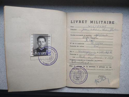 Militair paspoort België 1958 Brancardiers Geneeskundig GNK, Verzamelen, Militaria | Algemeen, Landmacht, Verzenden