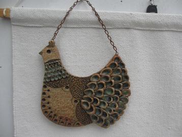 Vintage duif van aardewerk jaren 60 wanddecoratie beschikbaar voor biedingen